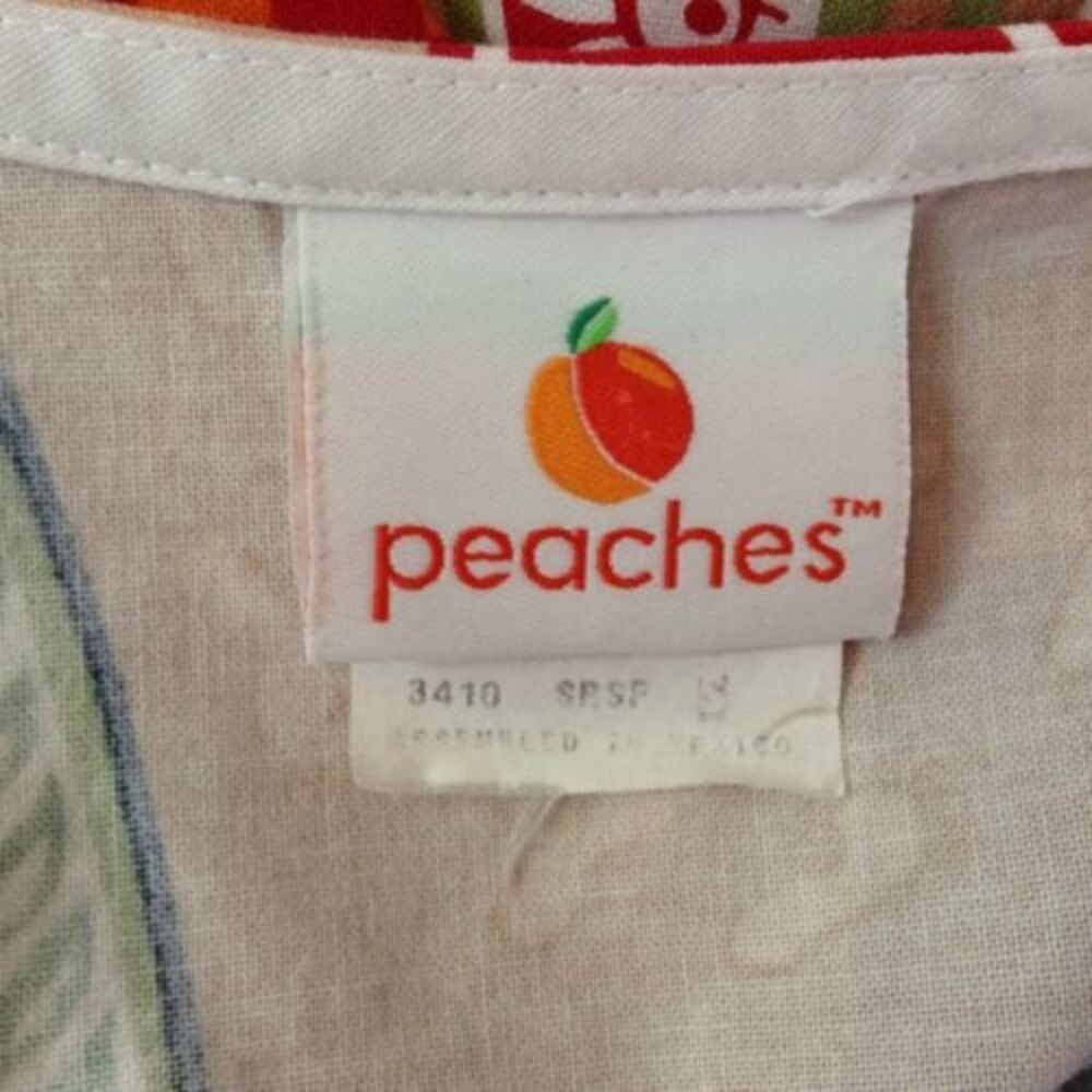 Peaches Scrub Top Surfboards Medical Shirt Nurse Small S - Picture 4 of 4